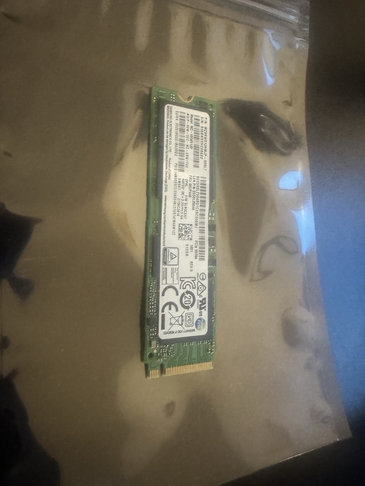 Samsung 512GB M.2 2280 NVMe SSD Samsung MZ-VKW5120, Wiped And Tested