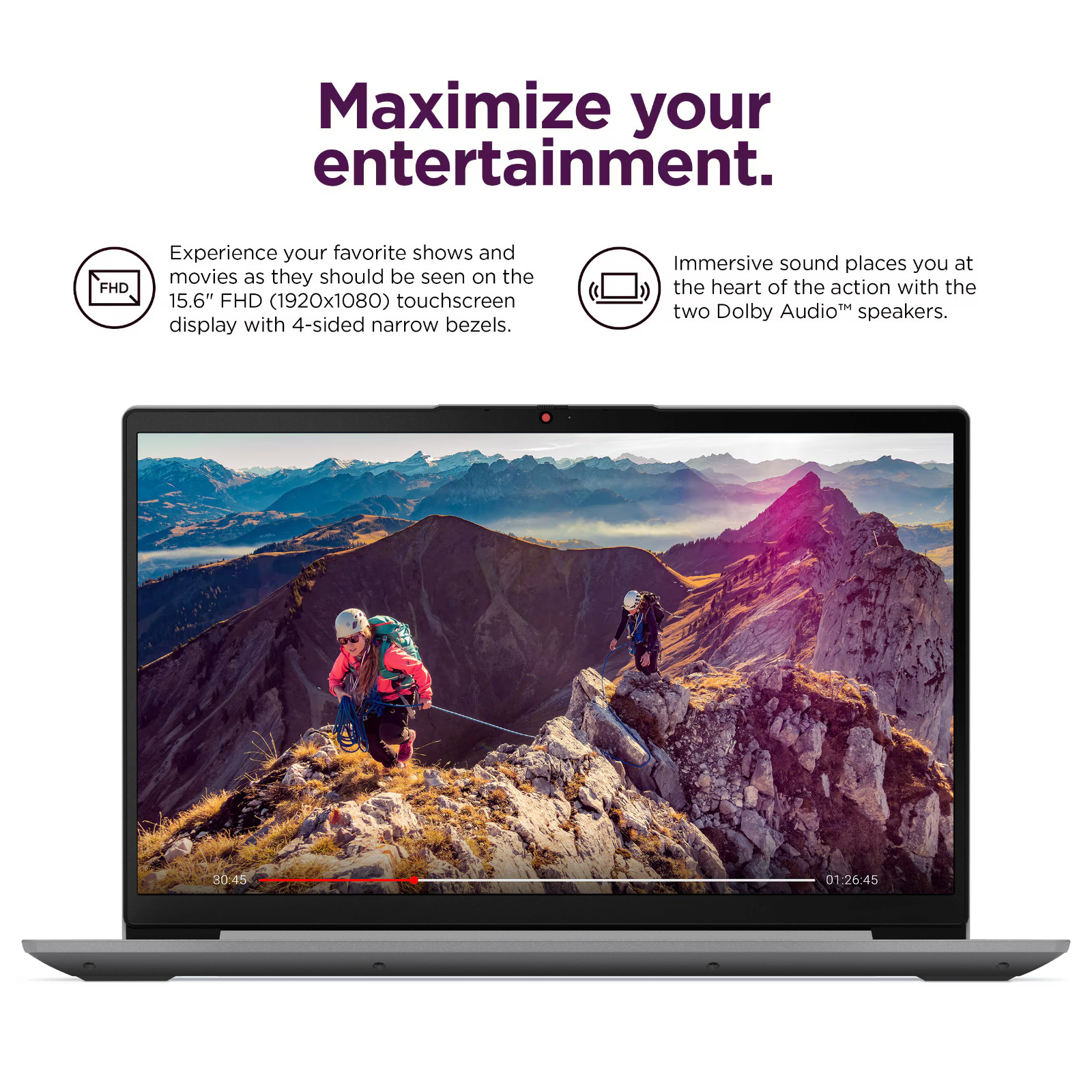 Lenovo IdeaPad 15.6″ Touch Laptop Intel i3, 12GB RAM 256GB SSD + Lifetime Office
