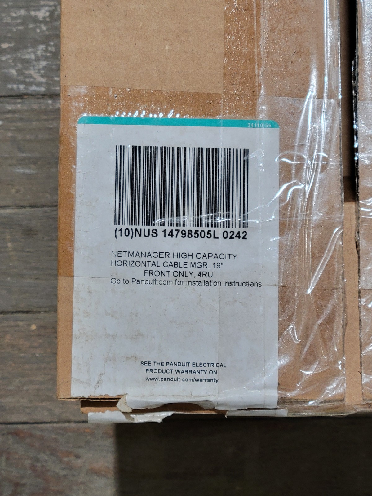 Panduit NMF4 Rack Mount Horizontal Cable Manager Non-Metallic 19″ BLACK NIB