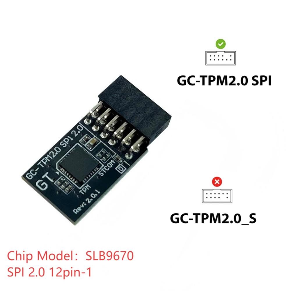 GC-TPM2.0(12Pin-1) SPI SLB9670 Module Platform for Gigabyte Z690 UD AX DDR4 V2