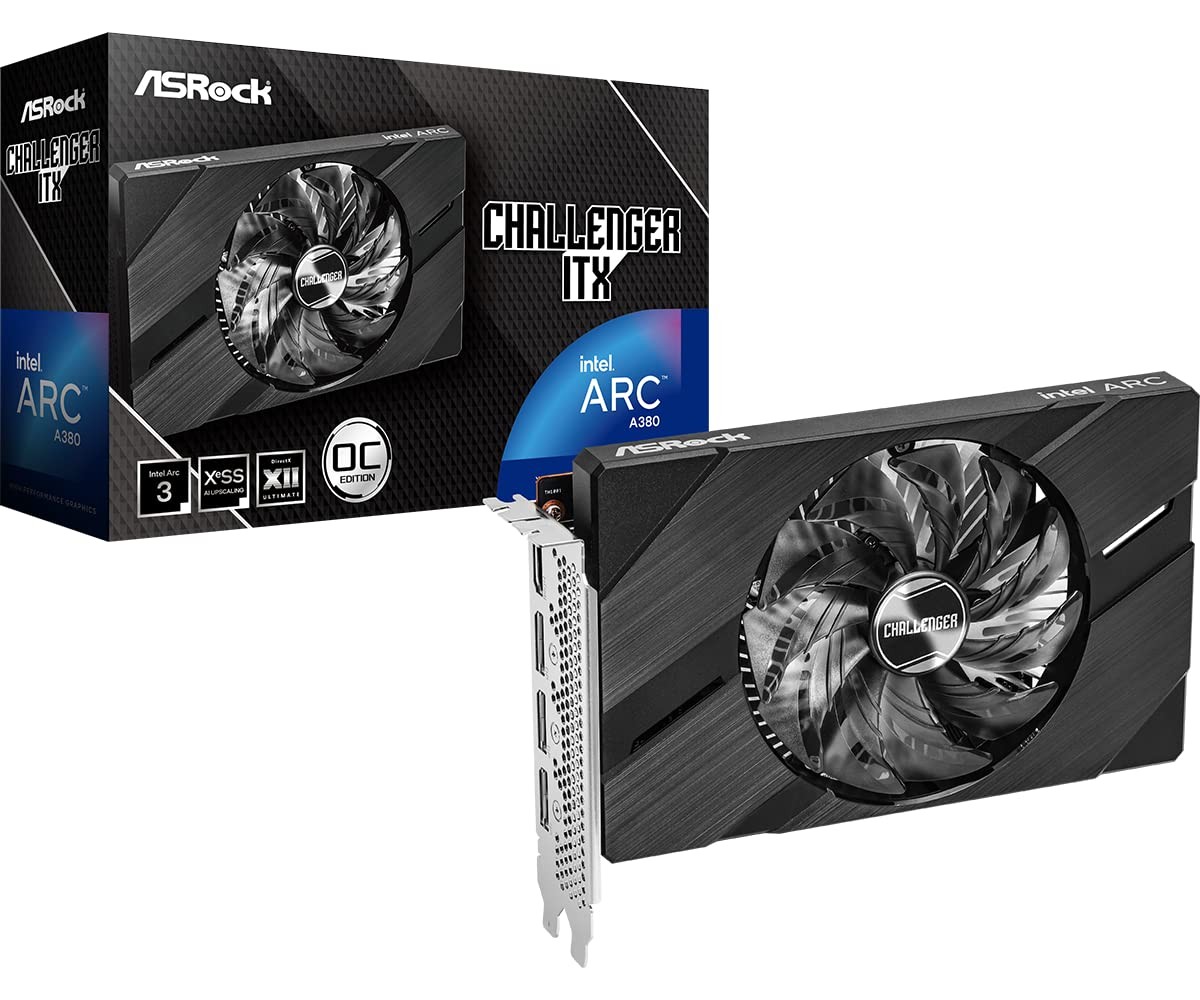 Intel Arc A380 Challenger ITX 6GB OC Graphics Card | Single Slot ITX | 2250 M…