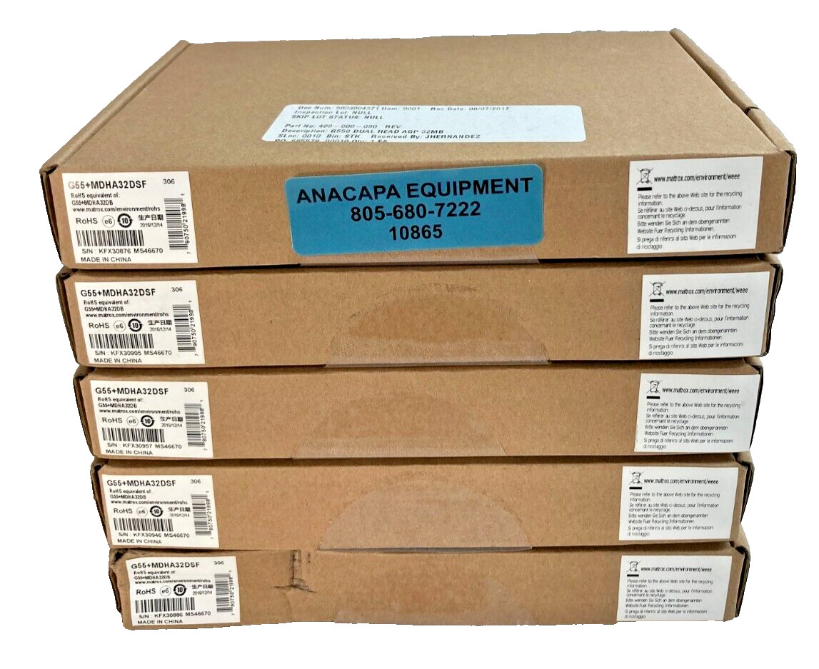 Matrox Millenium G55+MDHA32DSF G450 Dual Head AGP 32 MB NEW (10865)