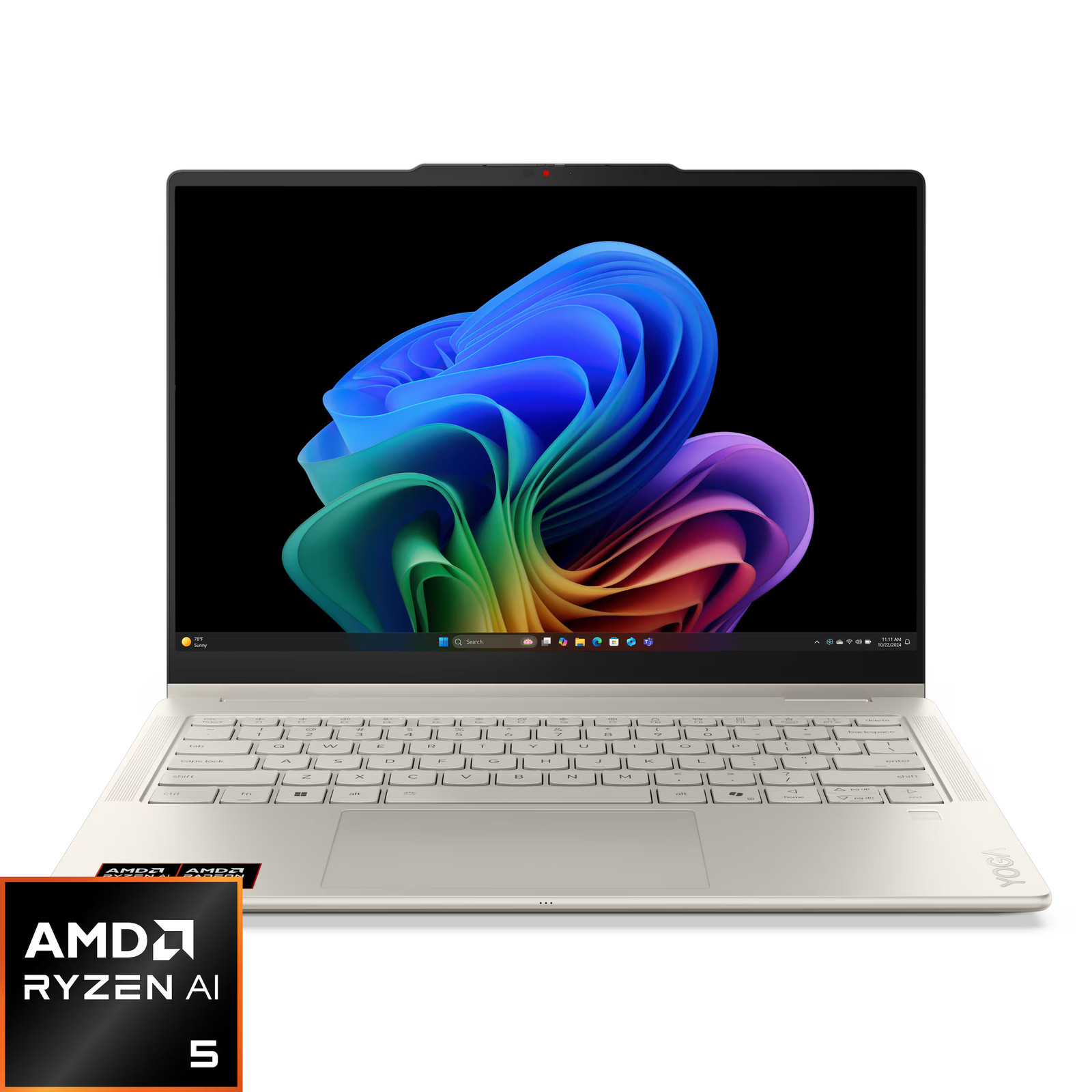 Lenovo – Yoga 7a 2-in-1 14″ 2K OLED Touchscreen Laptop – AMD Ryzen AI 5 430 2…