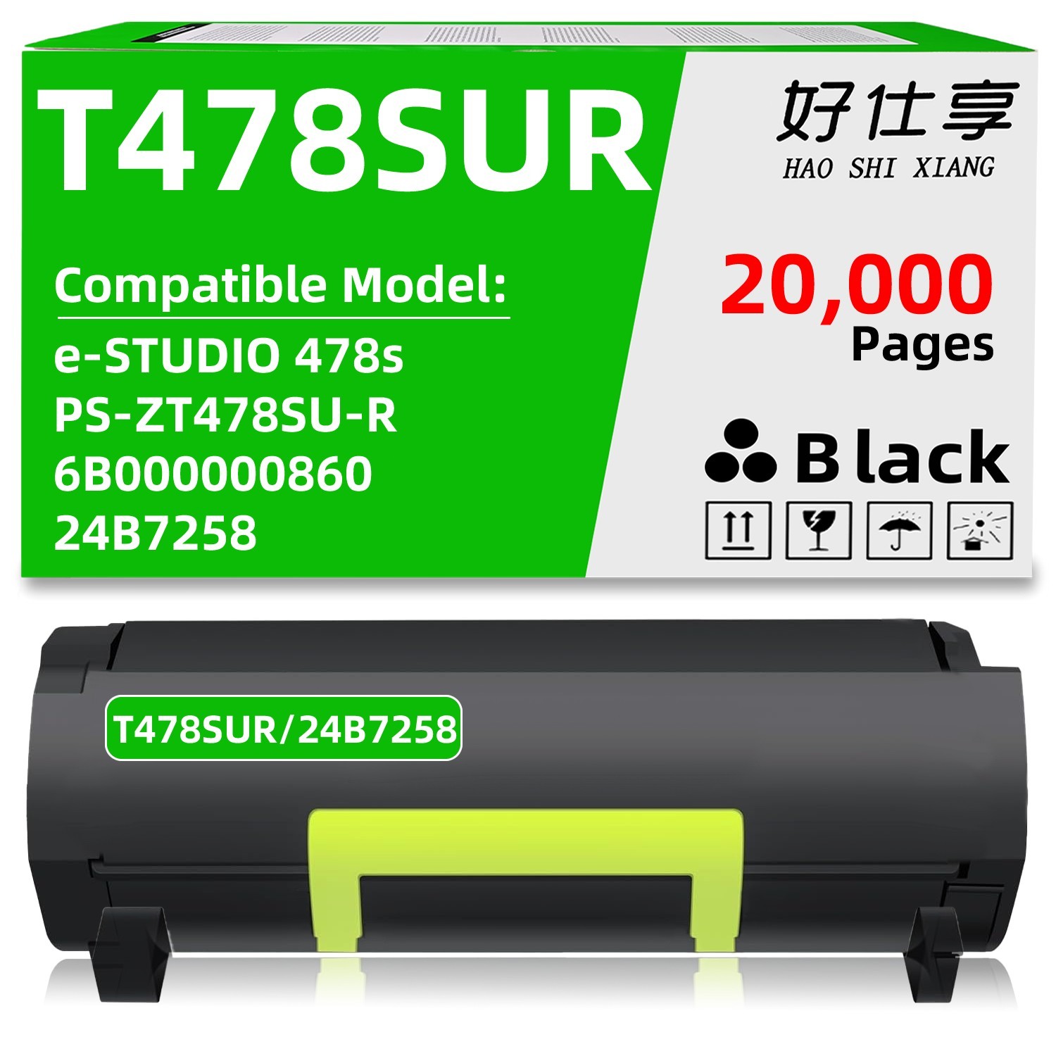 T478SUR Toner Cartridge Compatible for Toshiba e-Studio 478s PS-ZT478SU-R
