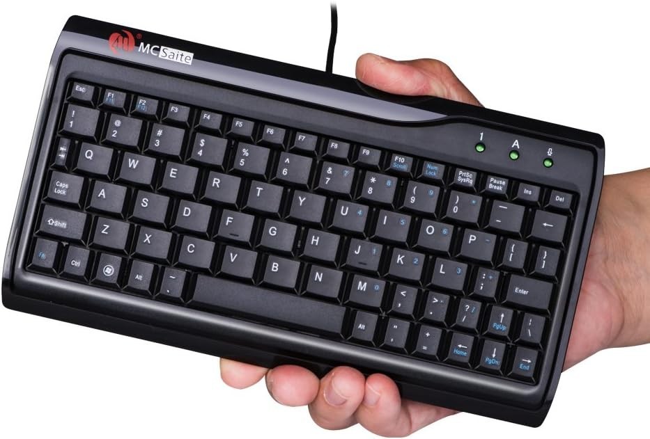 Super Mini Wired Keyboard, MCSaite Full Size 78 Keys Keypad Small Portable Fit w