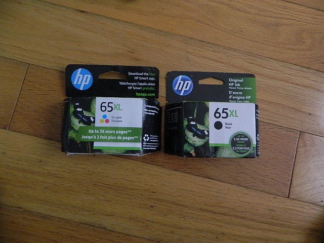 2023 GENUINE SET 2 HP #65XL LARGE BLACK/COLOR CARTRIDGES DeskJet 2622 3720 3758