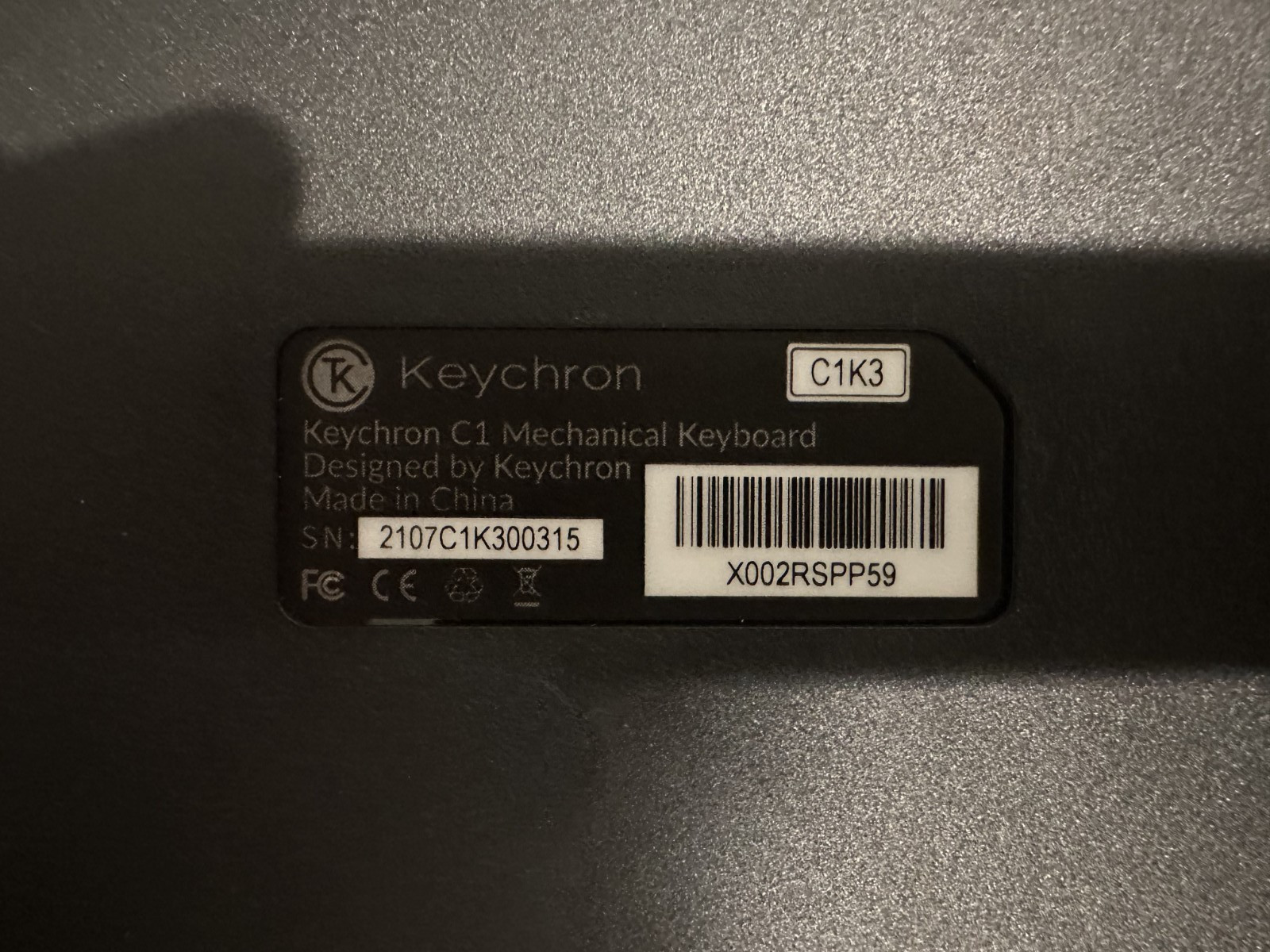 Keychron C1 Wired Mechanical Keyboard Brown Switches Non Backlight