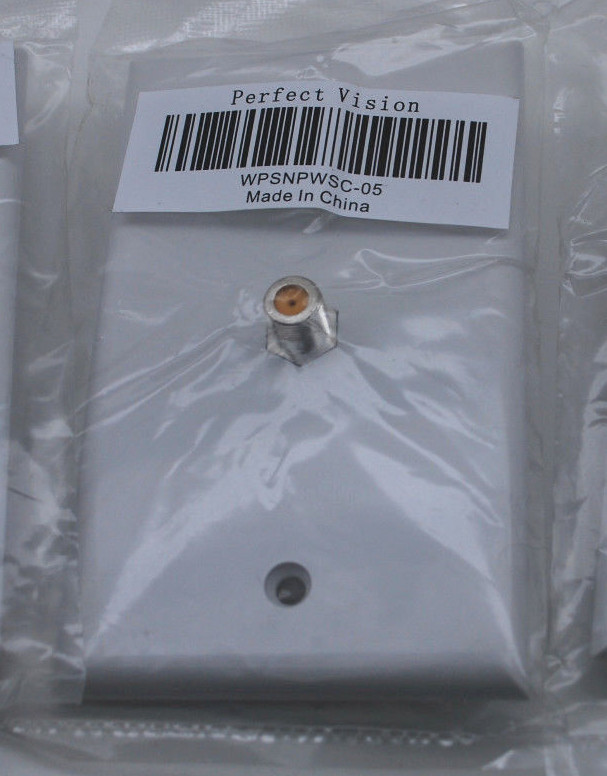 LOT 5 WHITE COAXIAL WALL PLATE PERFECT VISION SINGLE OUTLET F81 CONNECTOR 3 GHZ