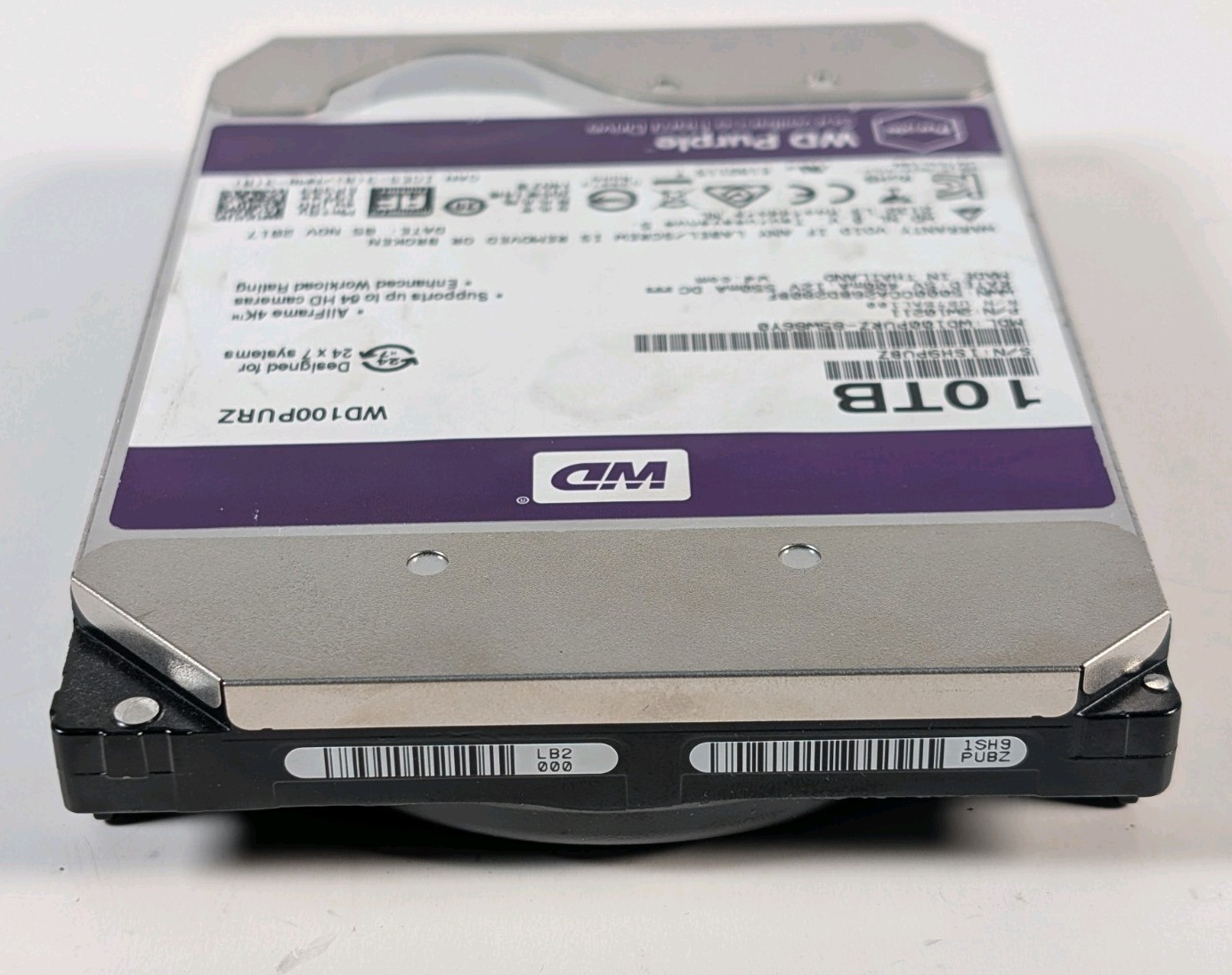 Western Digital 10TB 3.5″ SATA WD Purple Hard Drive HDD | WD100PURZ, Sanitized