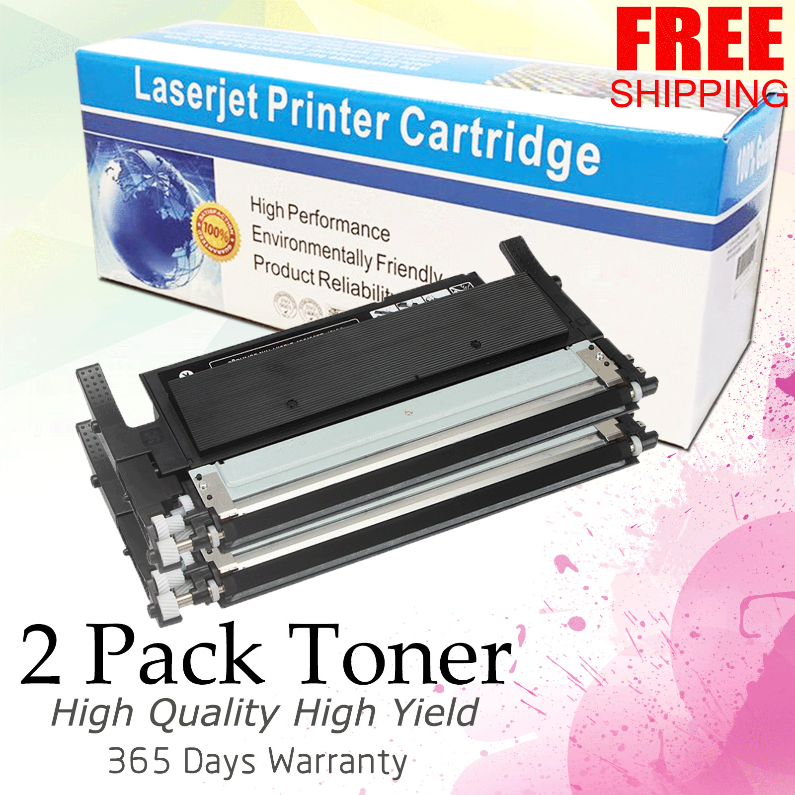 2x Black Toner for Samsung Xpress C480FW C430W C480W C480FN C430 C480 CLT-K404S
