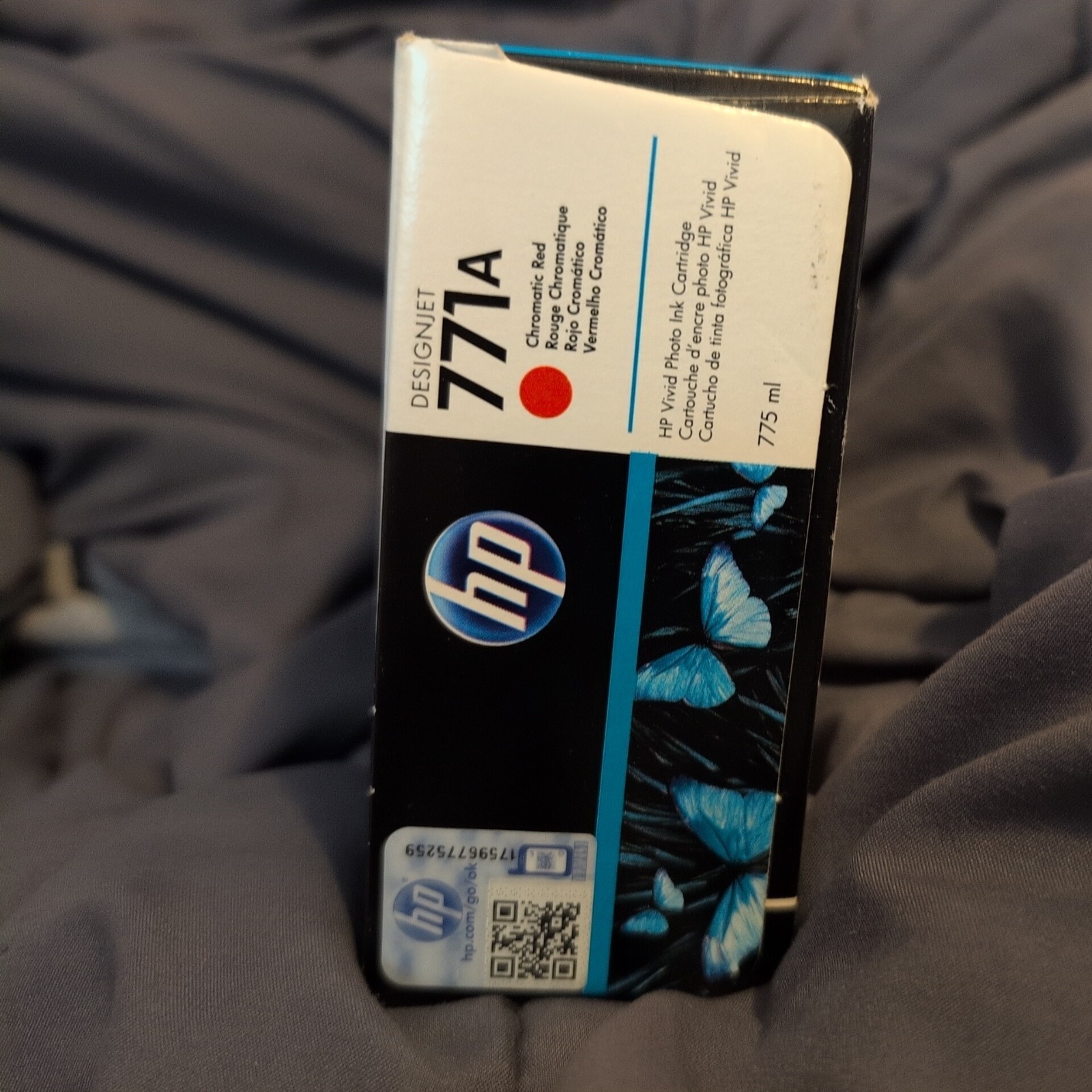 HP 771A Chromatic Red ink cartridge B6Y16A New OEM Genuine Sealed-Exp Sep 2017