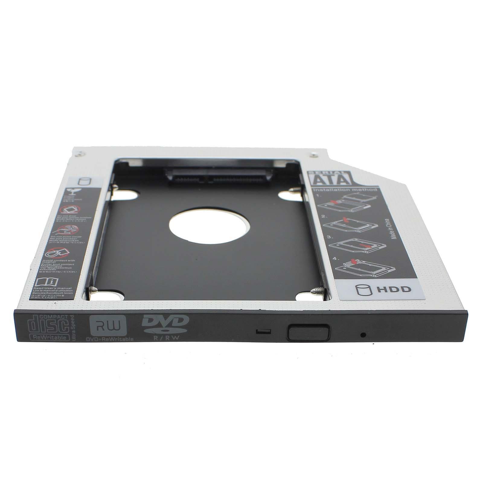 SATA 2nd HDD SSD caddy adapter for Laptops 9.5mm Optical CD-ROM Hard Drive Bay