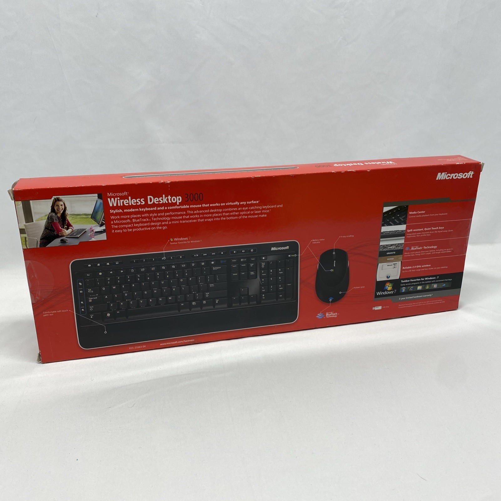Microsoft Wireless Desktop 3000 Keyboard Bluetrack Tech KeyboardMouse Dongle