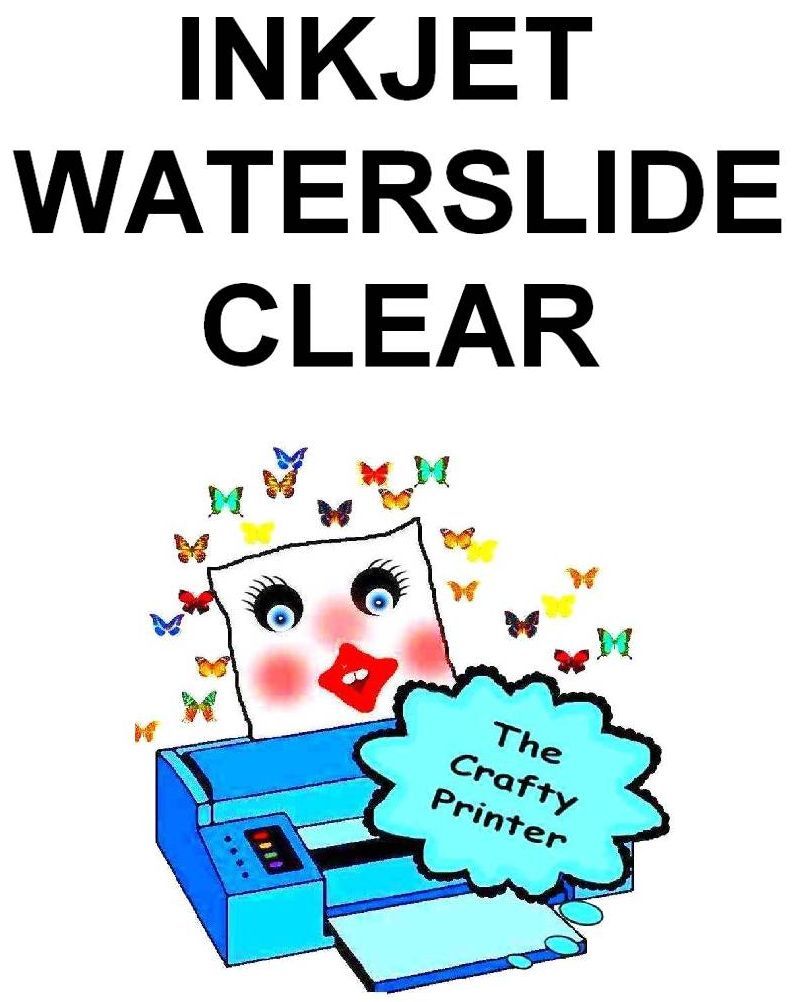 INKJET Water Slide Decal Paper – 50 Sheets – CLEAR – FREE SHIPPING!