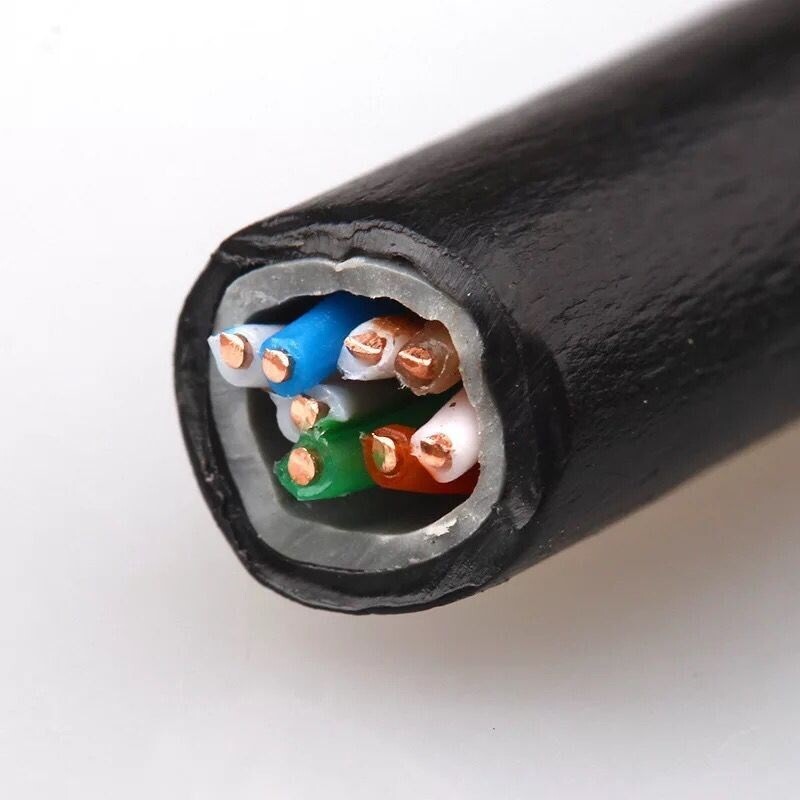 200 FT CAT6 Outdoor Waterproof Direct Burial UV Resistant Ethernet Network Cable