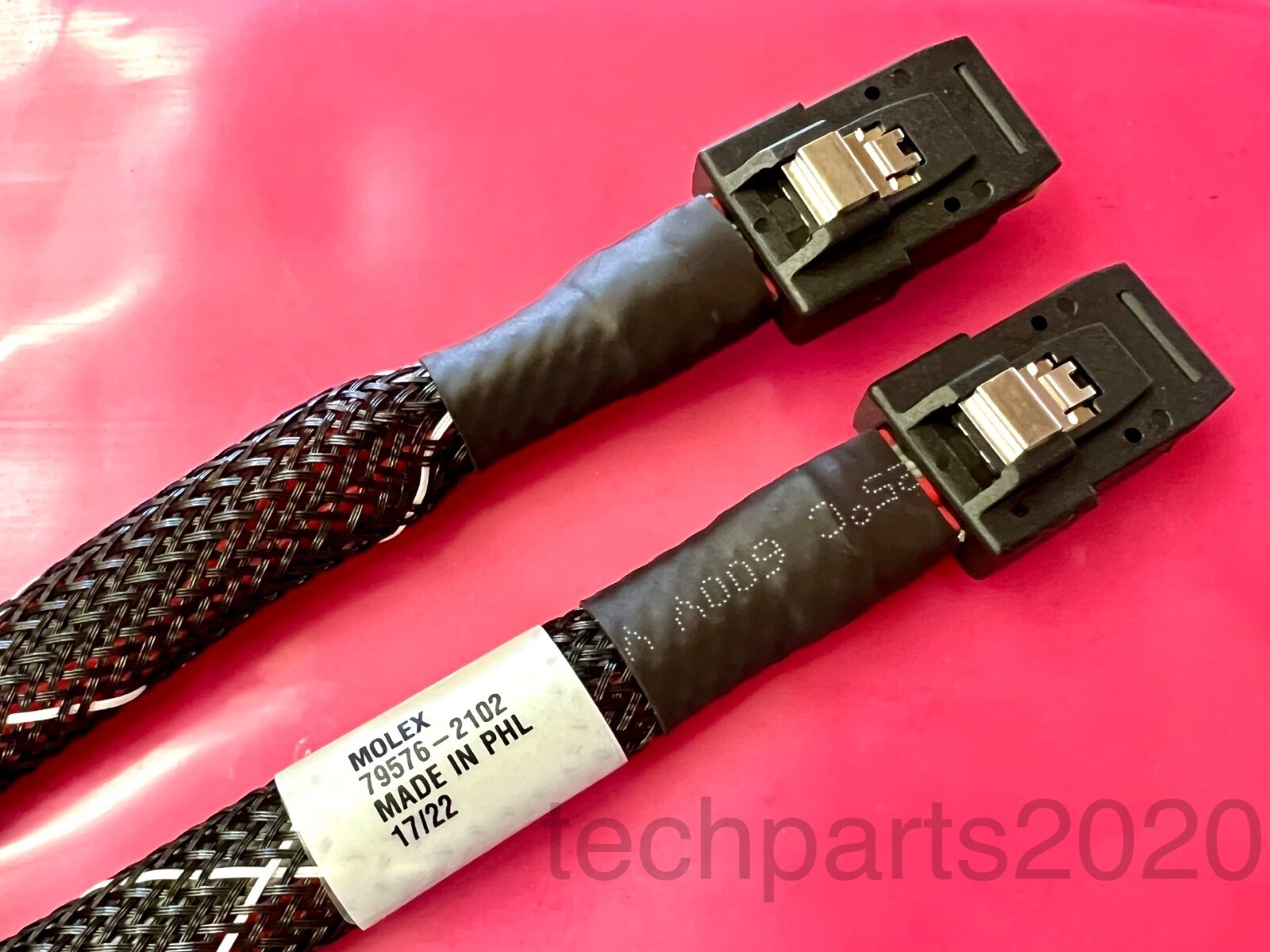 MOLEX Internal Mini SAS 4x SFF-8087 4i Cable, Controller to Backplane 0.5m 1.6ft