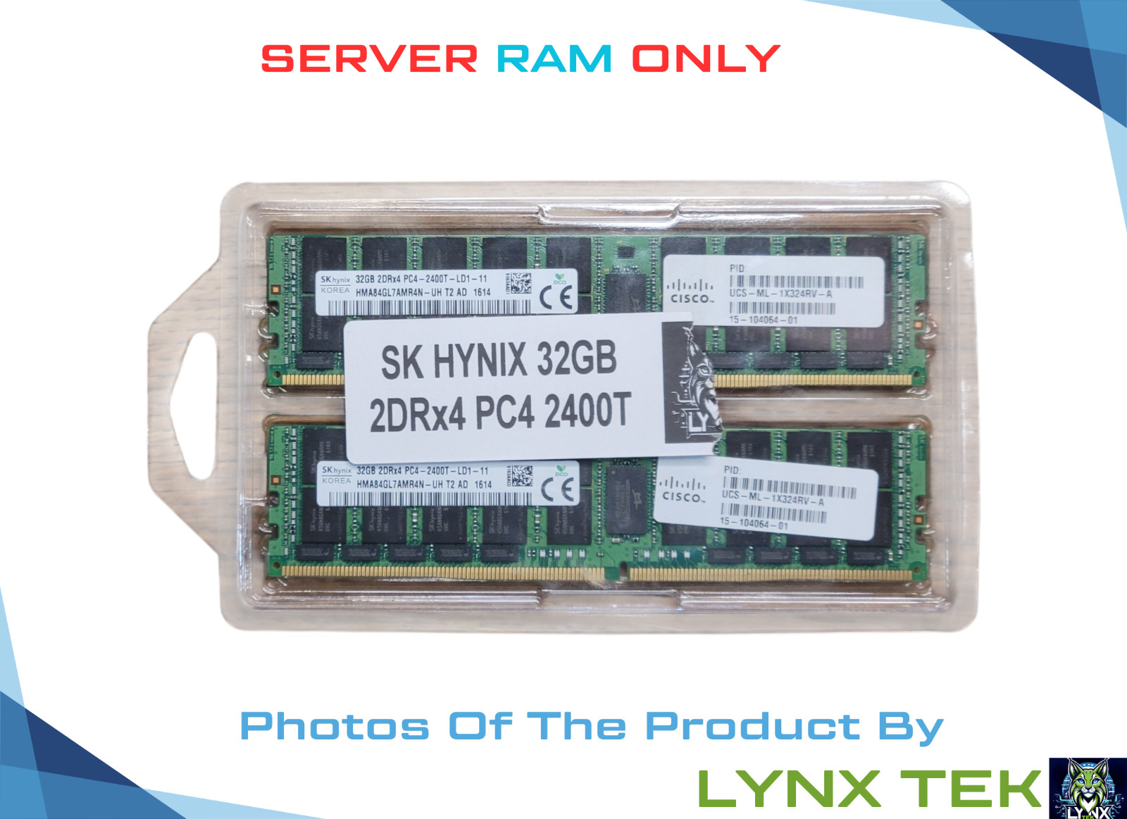 SK Hynix 32GB 2DRx4 PC4 2400T ECC LRDIMM SDRAM HMA84GL7AMR4N-UH