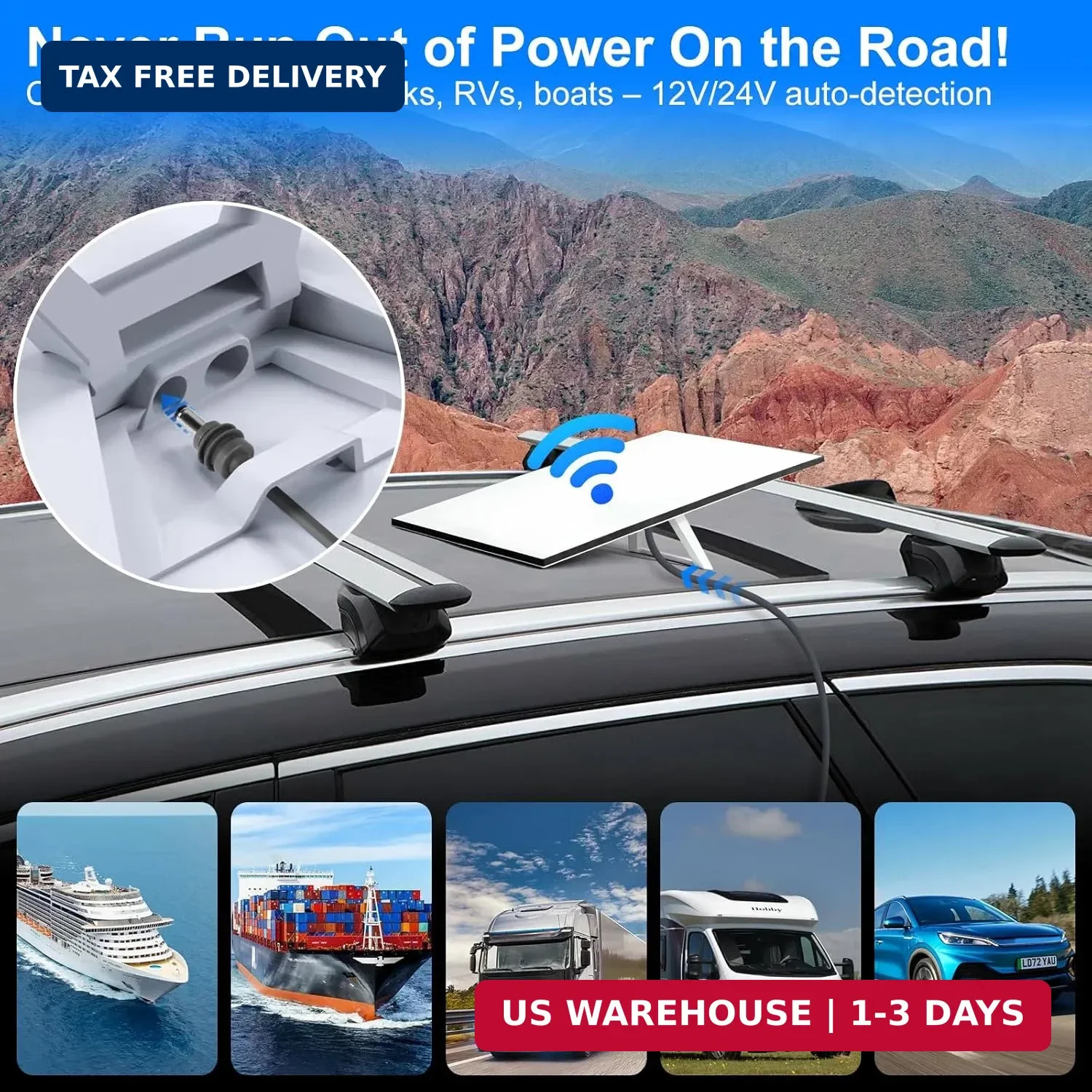 Starlink Mini Car Adapter 10FT 3-in-1 Cable & 12V-24V Adapter with Display | Sta