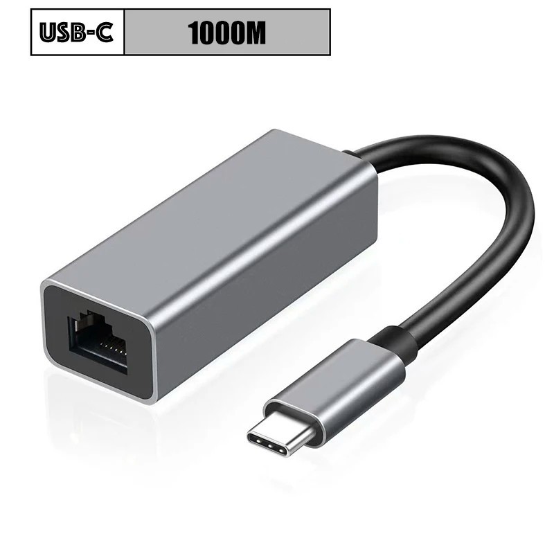 USB-C 3.1 Gigabit Ethernet LAN RJ45 1000Mbps Network Adapter for PC Mac Android