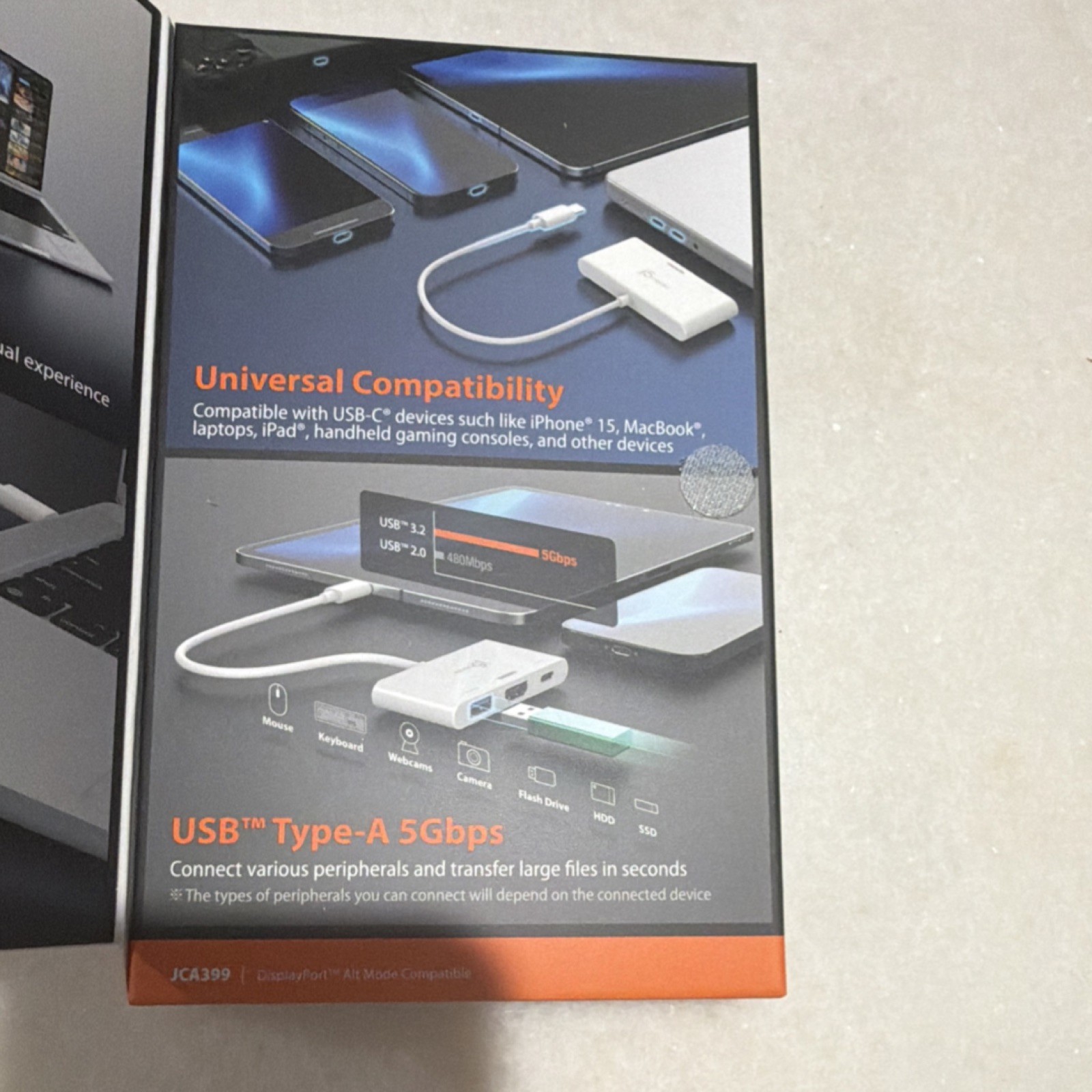 j5create USB-C to HDMI Adapter 3-in-1 4K 144Hz USB 3.2 PD 100W White JCA399