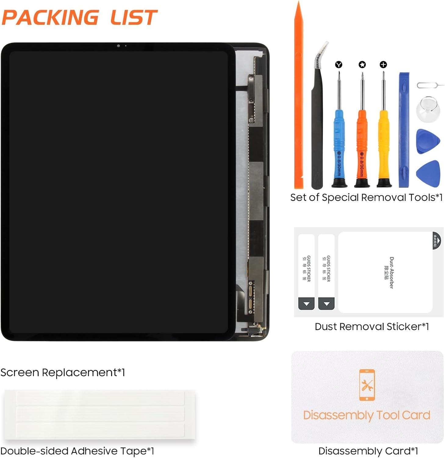 For iPad Pro 12.9 3rd Gen A1876 A2014 2018 Display LCD Touch Screen Replacement