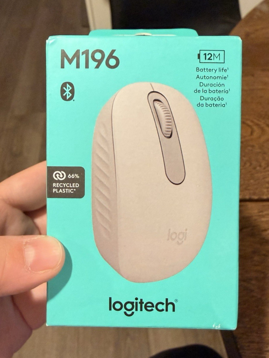 Logitech M196 Wireless Bluetooth Mouse – Ambidextrous, Off White (NEW)