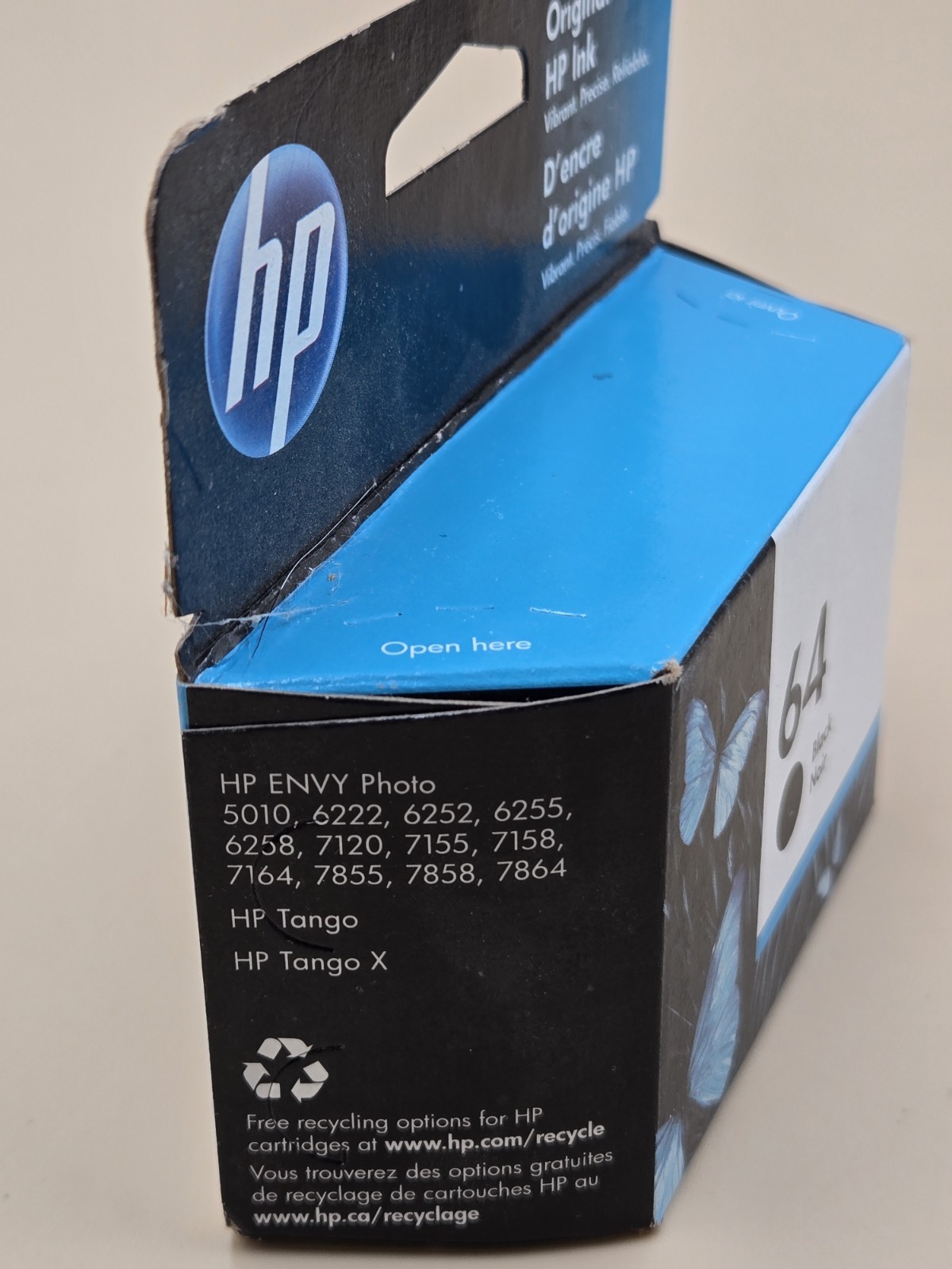 HP 64 Black Ink Cartridge NEW Exp. Feb. 2022 N9J90AN