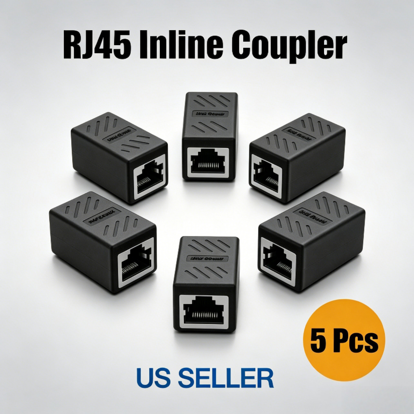 5x RJ45 Inline Coupler Cat7 Cat6 Cat5e Cat5 Ethernet LAN Network Cable Adapter