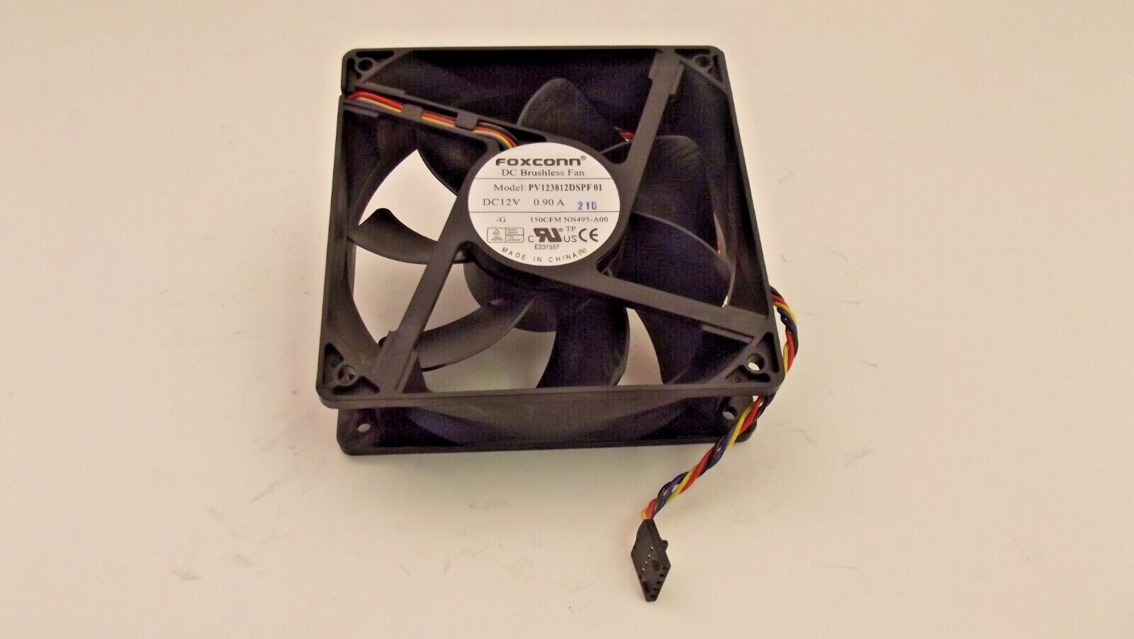 Dell 0NN495 Fan 120mm x38mm Foxconn PV123812DSPF 01 DC12V 0.90A 5 PIN L-P 34-4