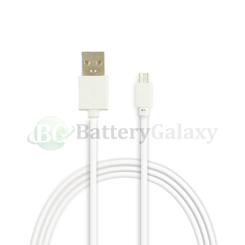 6ft Feet USB 2.0 A to Micro-USB B High Speed Cable M/M WHITE