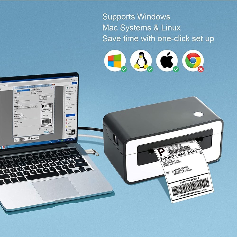 Thermal Shipping Label Printer 4″X6″ Address Label Maker for Shipping Lot +Label