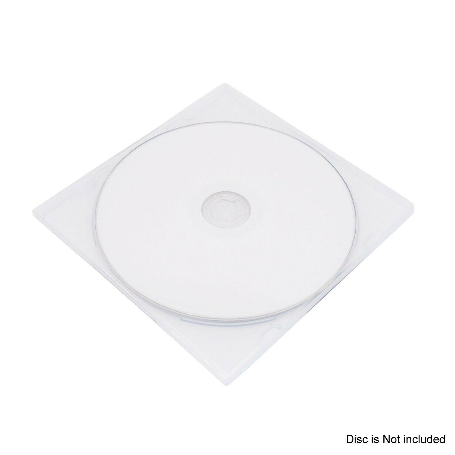 Maxtek 5.2mm Durable CD Case, Slim Single Clear PP Poly Plastic Cases, 100 Pack.