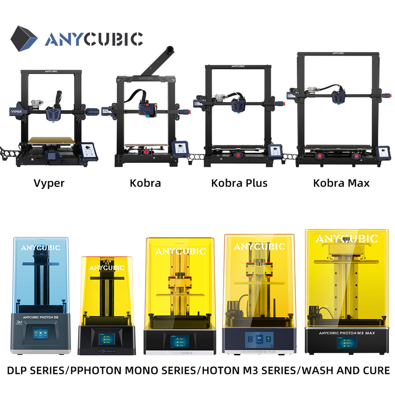UNREPAIRED FDM LCD 3D Printers Anycubic Kobra Max/2/Plus M3 Mono 4k Resin Lot