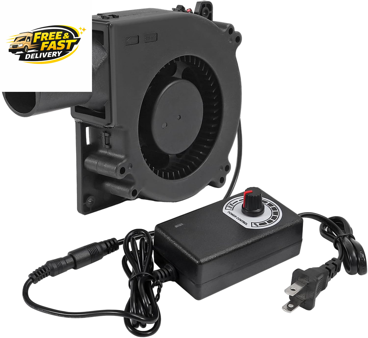 120Mm BBQ Fan 12V 4.72In Blower Brushless with 110V/120V Variable Speed