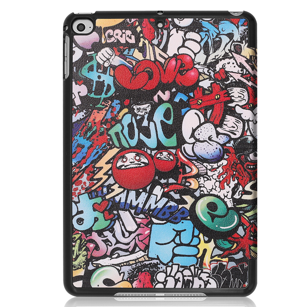 For iPad 9th 8th 7th Generation 10.2 inch Graffiti Leather Flip Stand Case Cover