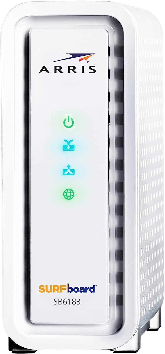 ARRIS SB6183 Cable Modem DOCSIS 3.0 16×4 Gigabit 1 Gbps Port 400 Mbps Max Speed