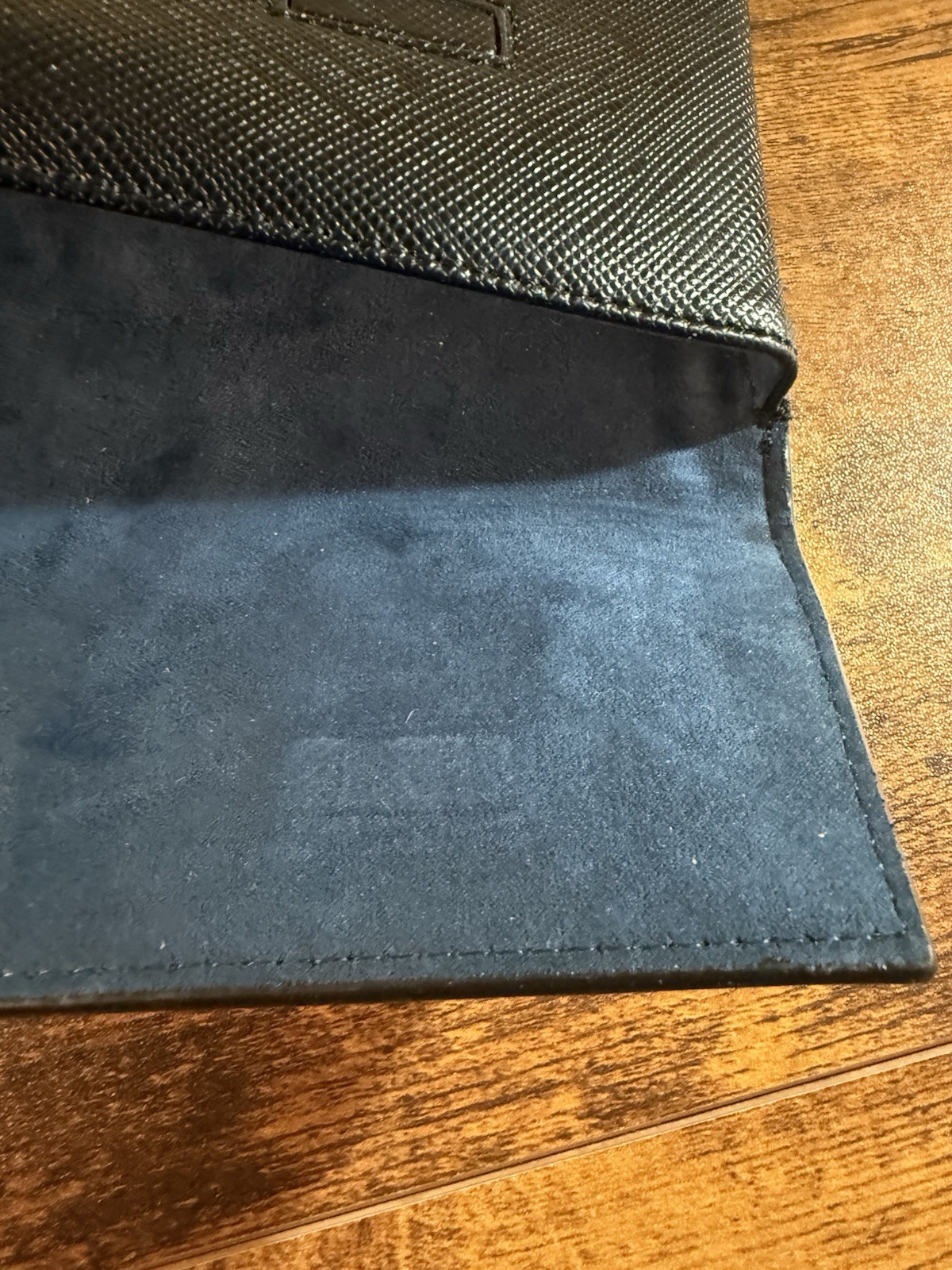 Black Saffiano Leather Tablet iPad Sleeve Case Document Organizer Pouch