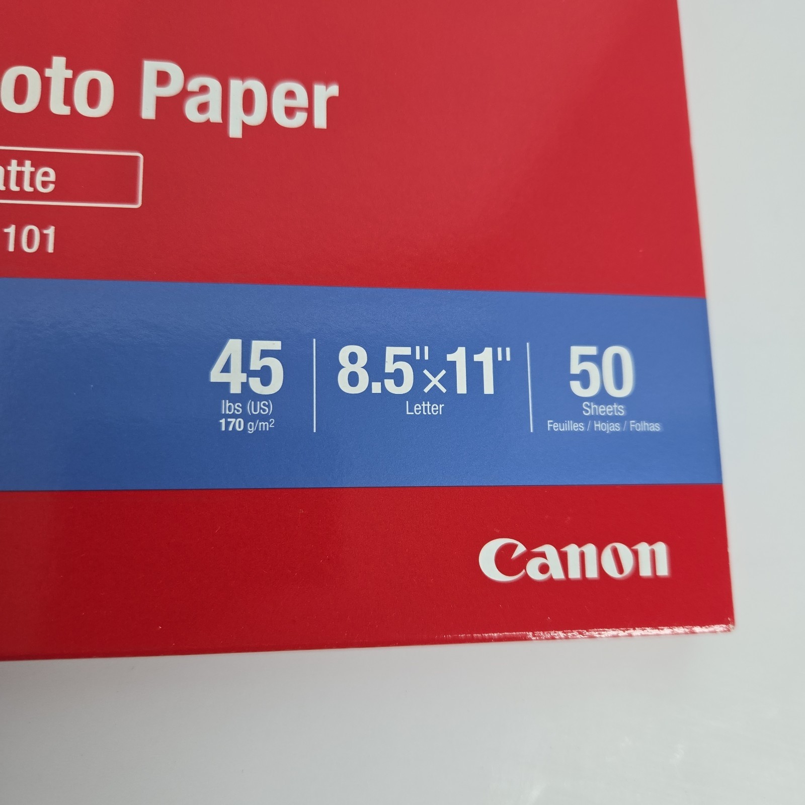 Canon Photo Paper Matte MP-101 – 8-1/2 x 11 (Pack of 50 Sheets)