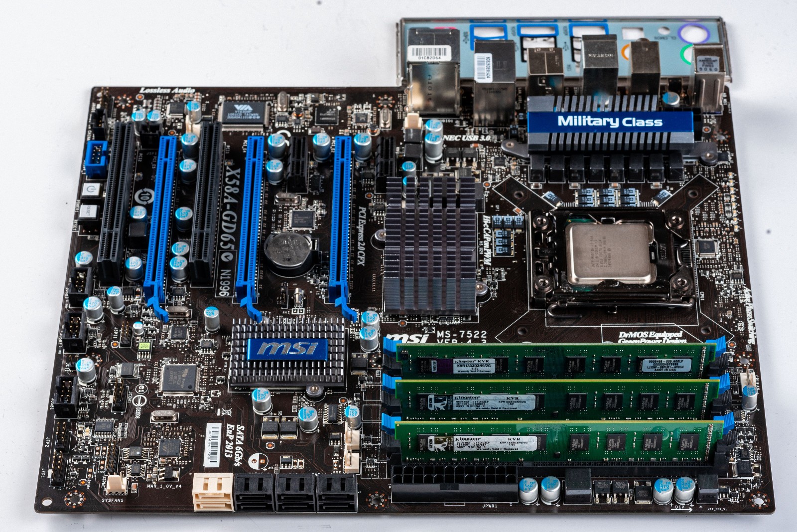 MSI X58A-GD65 LGA1366 ATX X58 Motherboard 6GB DDR3 i7-960 Six Core SATA III