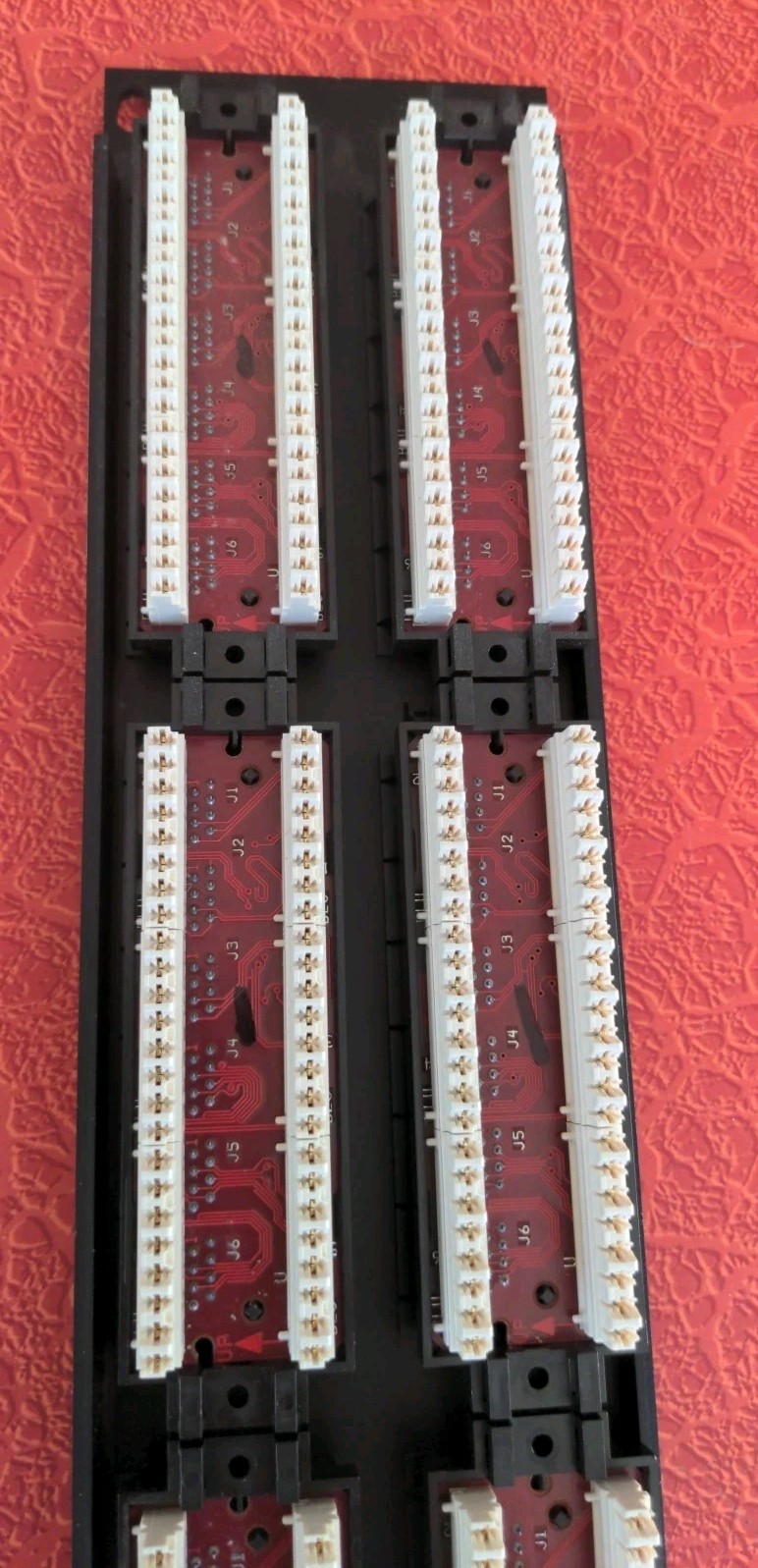 AMP NETCONNECT 406331-1 RJ45 Cat 5 48-Port Patch Panel, 110Connect, Black, 2U