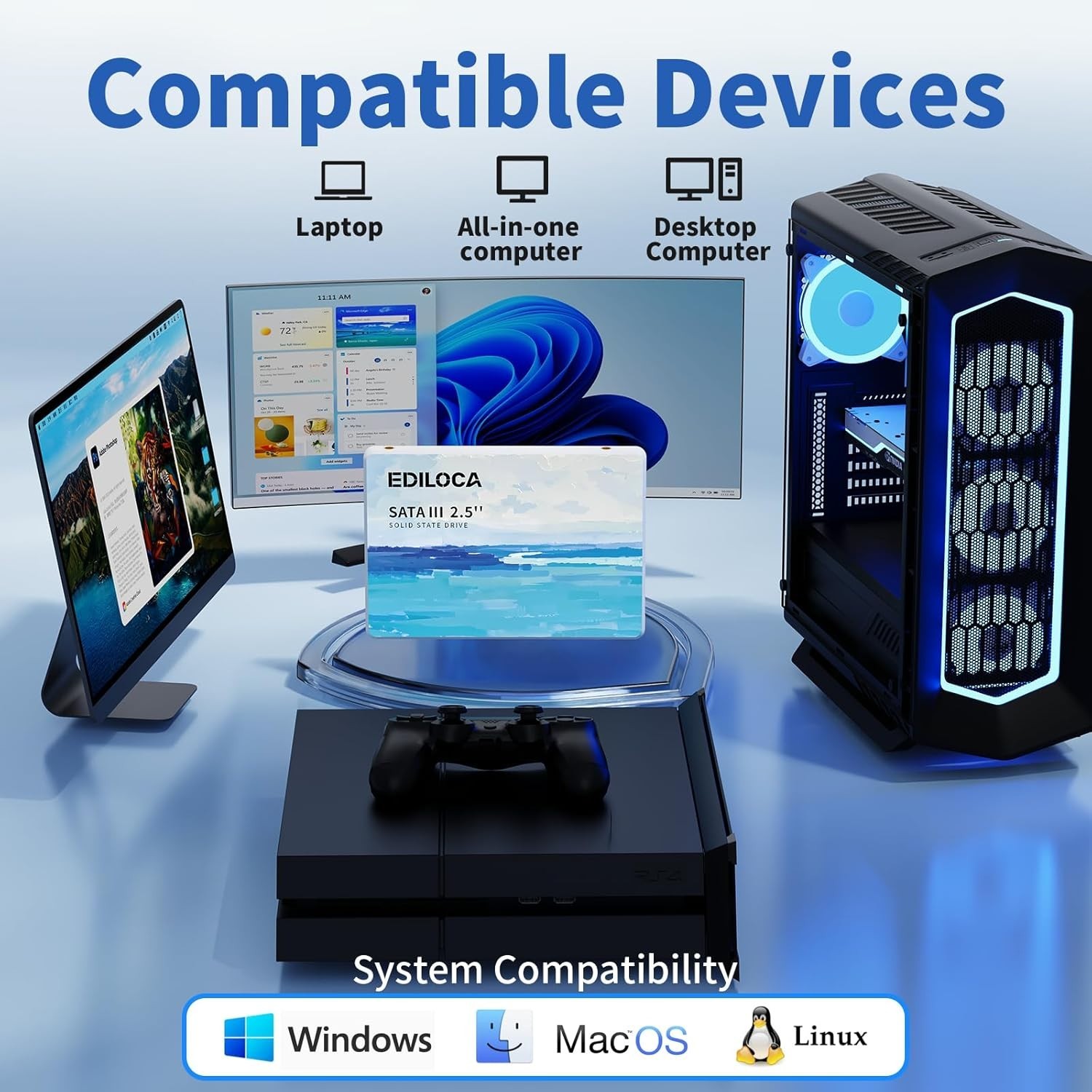 Upgrade with 512GB SSD, 560MB/s Read Speeds – Shock-Proof for Laptops & Desktops