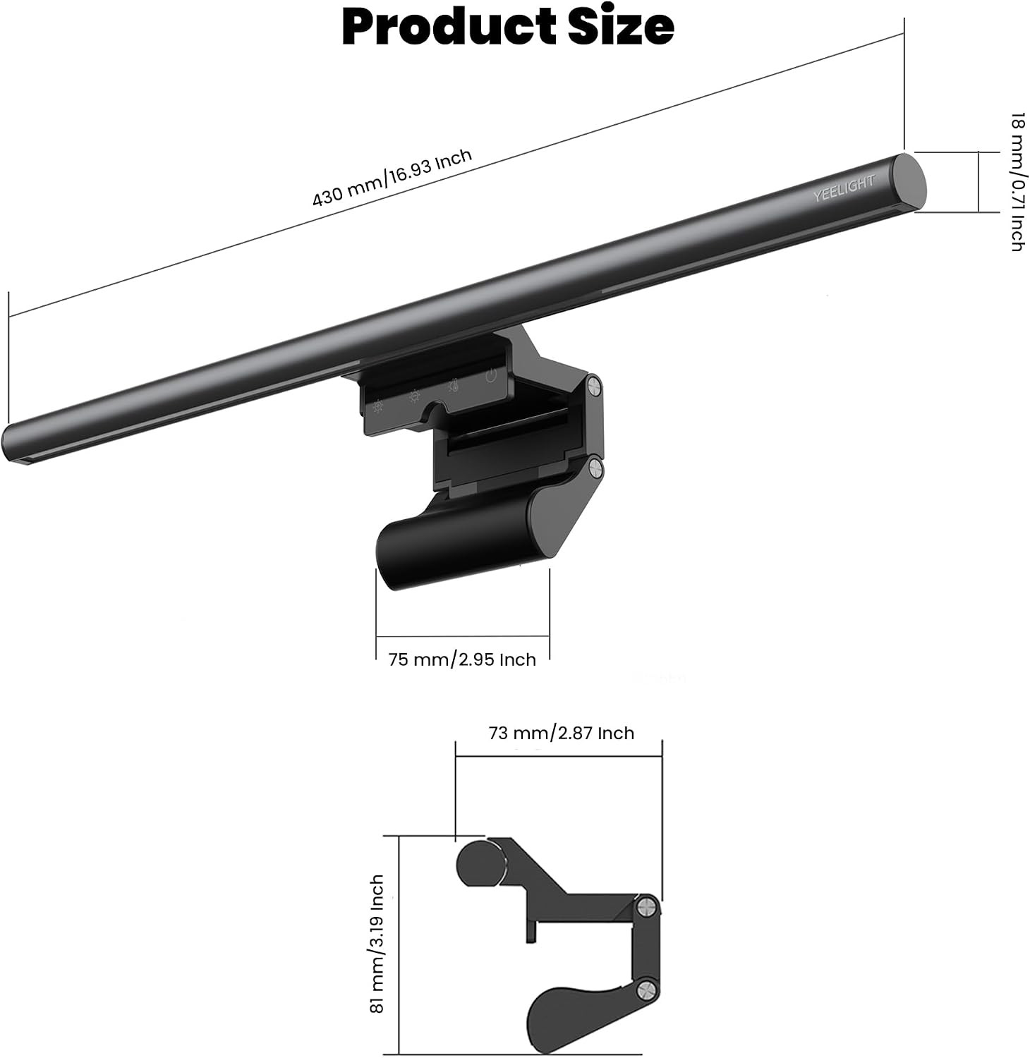 YEELIGHT Monitor Light Bar, Computer Monitor Lamp for Home Office Gaming, 250LM