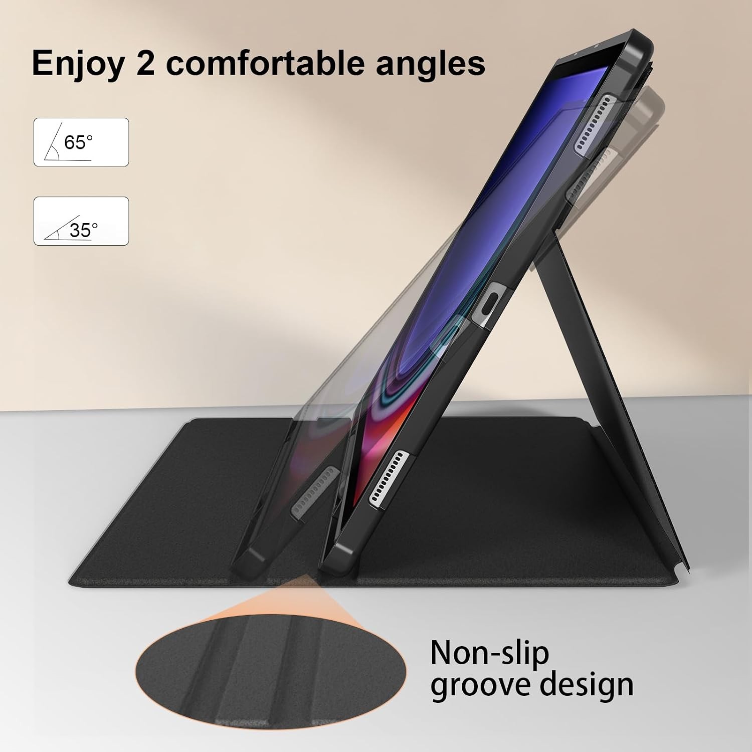 Slim Folio Stand Protective Case for 14.6 Inch Samsung Galaxy Tab S10/S9 Ultra,
