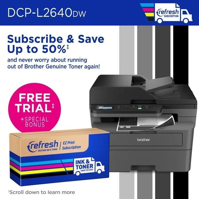 Brother DCP-L2640DW Wireless Monochrome Laser Printer Scanner Copier FREE SHIP