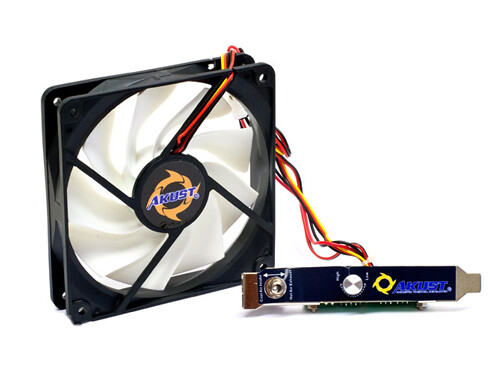 2 pack Reversible 120mm x 25mm Speed Control Fan