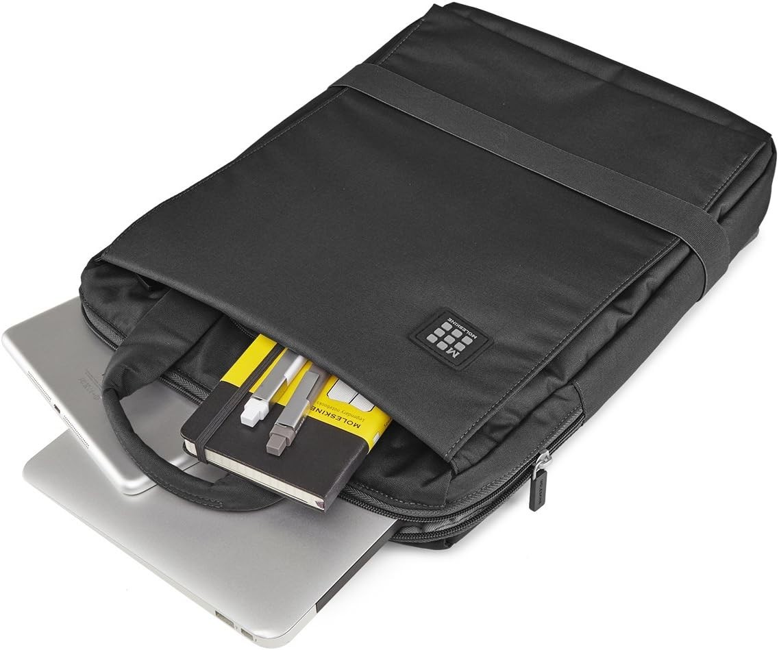 Moleskine Powerseal 15″ Vertical Device Bag Backpack For Laptops Tablets, Black