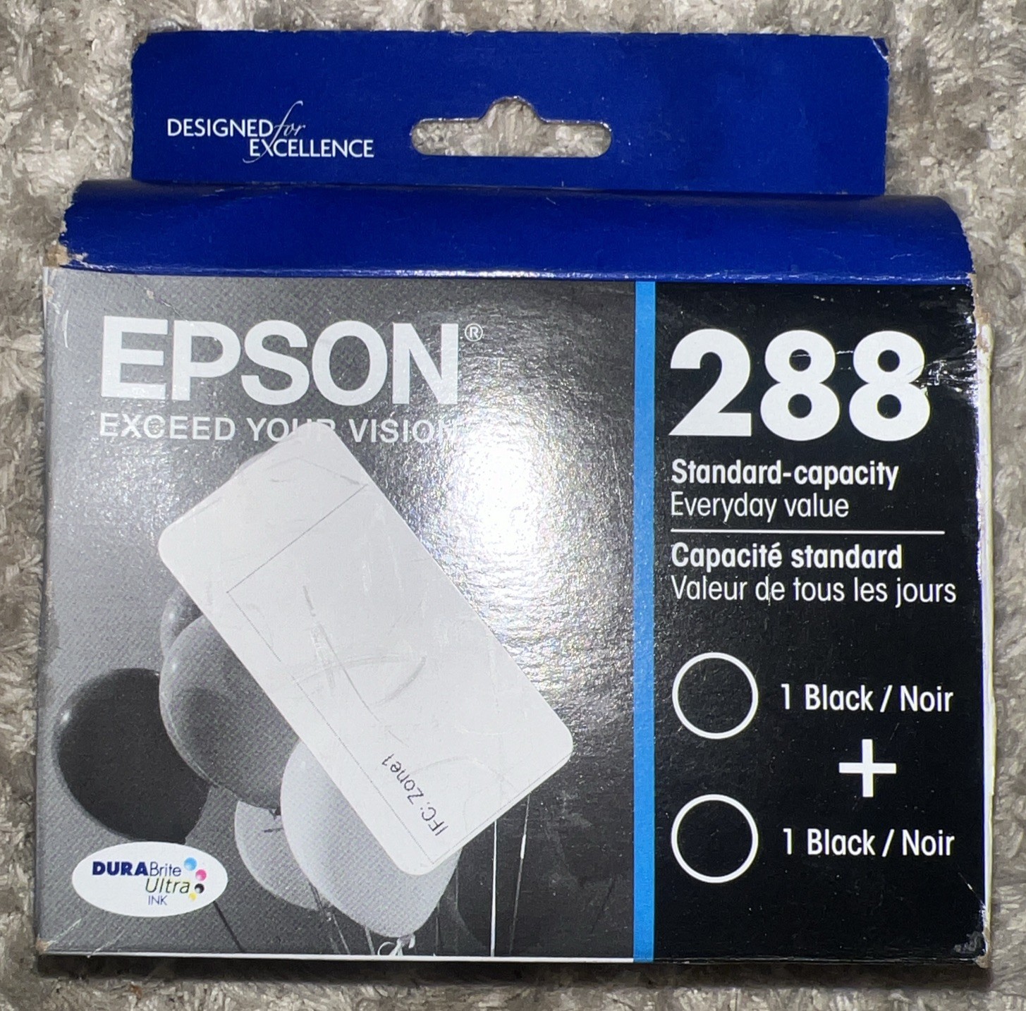 Epson 288 Ink Cartridge – Black (T288120-D2) EXP 01/2027 Sealed