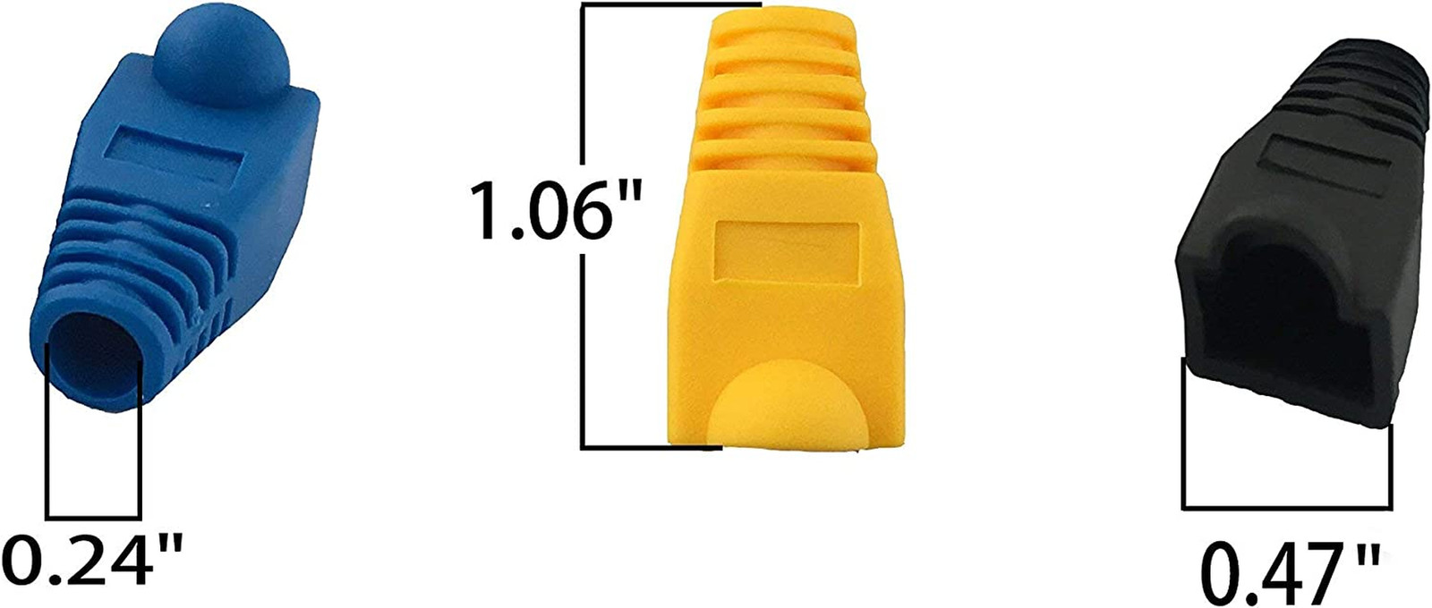 100 Pack RJ45 CAT6 CAT6E CAT5 CAT5E Ethernet Network Cable Strain Relief Boots C
