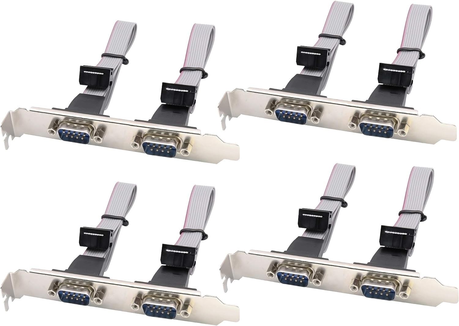 zdyCGTime 2 Port DB9 RS232Serial Bracket to 10 pin HeaderRibbon 2