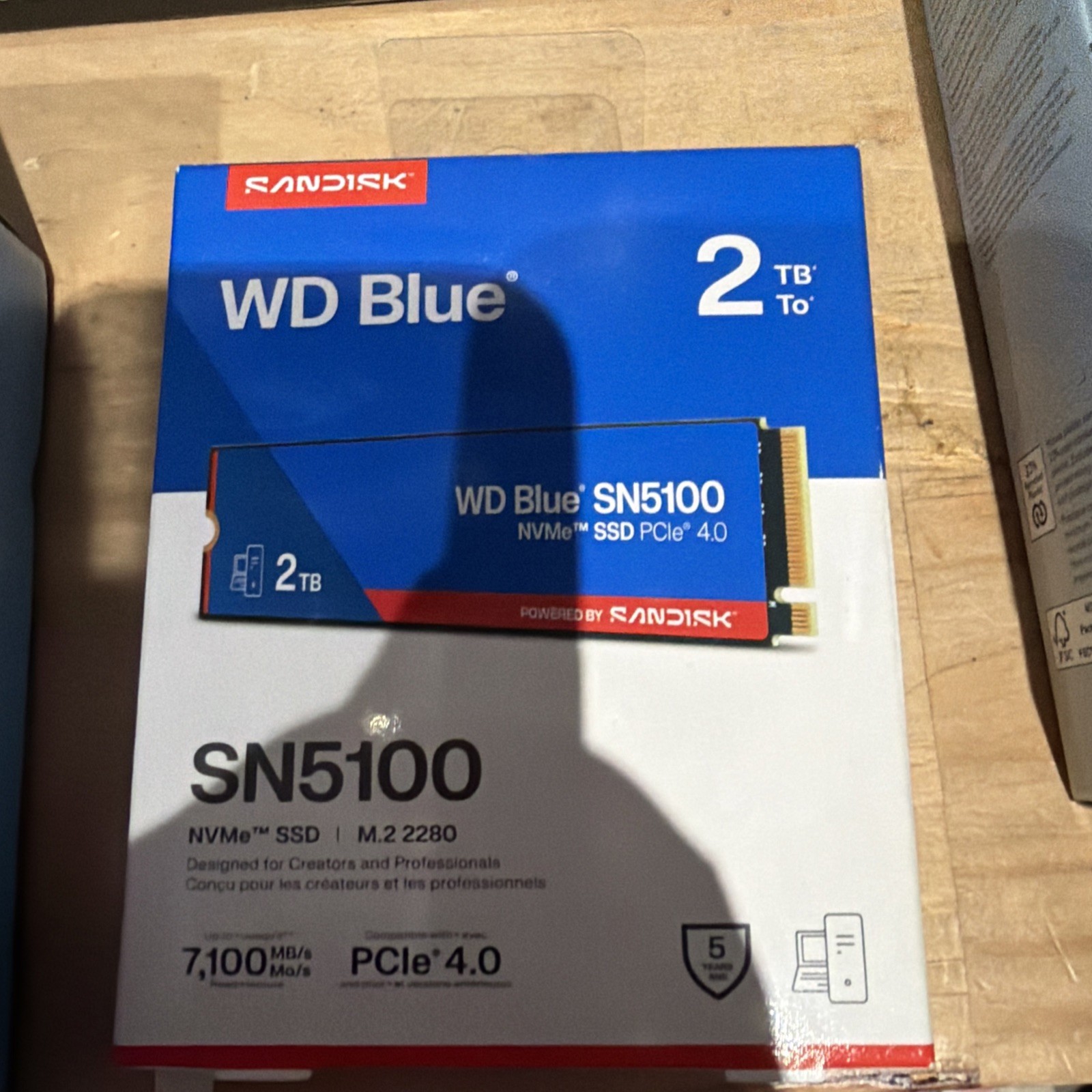 WD Blue SN5100 2TB M.2 2280 PCIe 4.0 NVMe Internal SSD WDBS4F0020BNC New